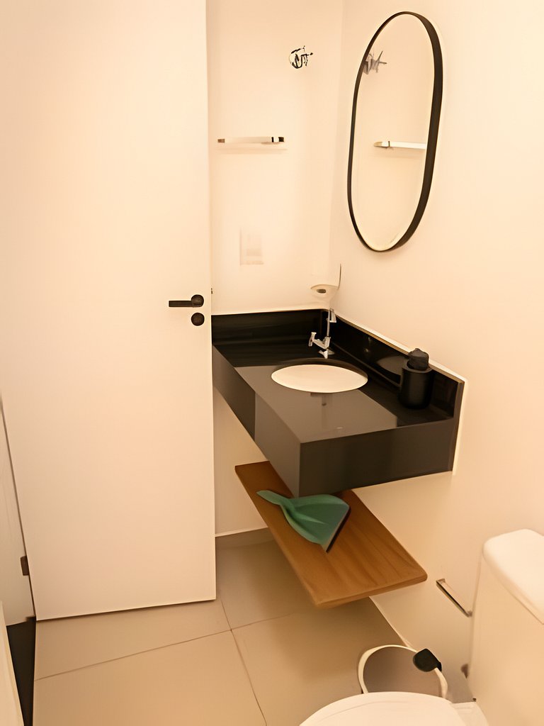 Studio ao lado da USP com piscina e academia