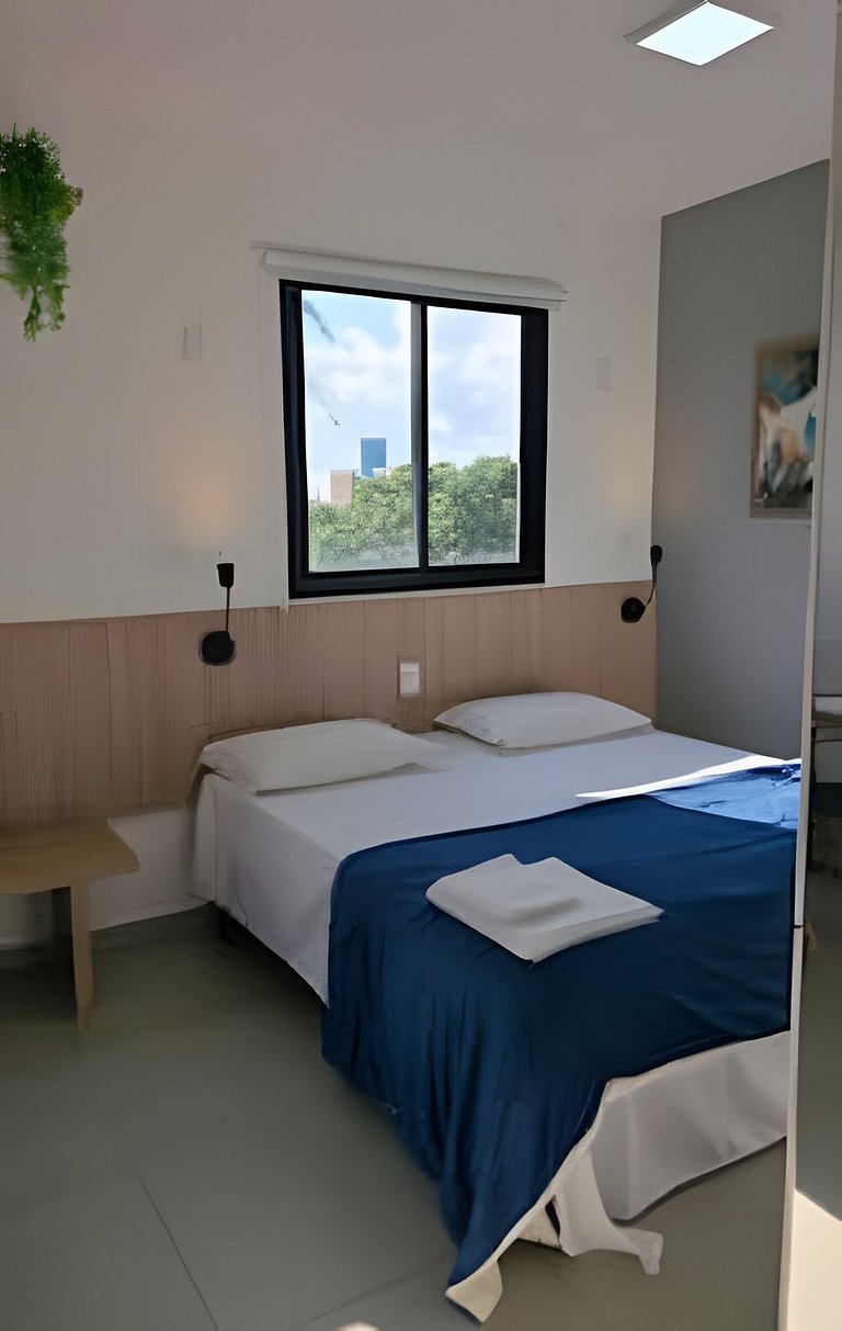 Studio próximo à USP com piscina e academia