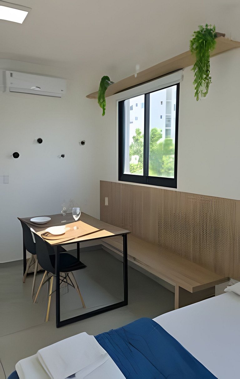 Studio próximo à USP com piscina e academia