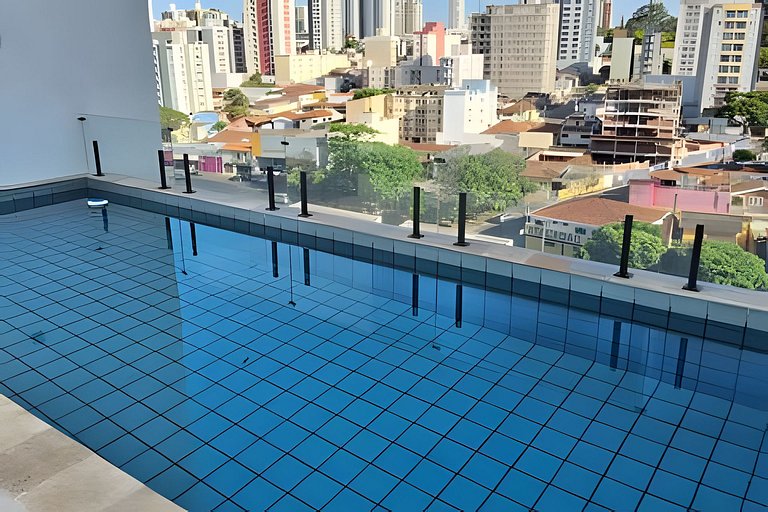 Studio próximo à USP com piscina e academia