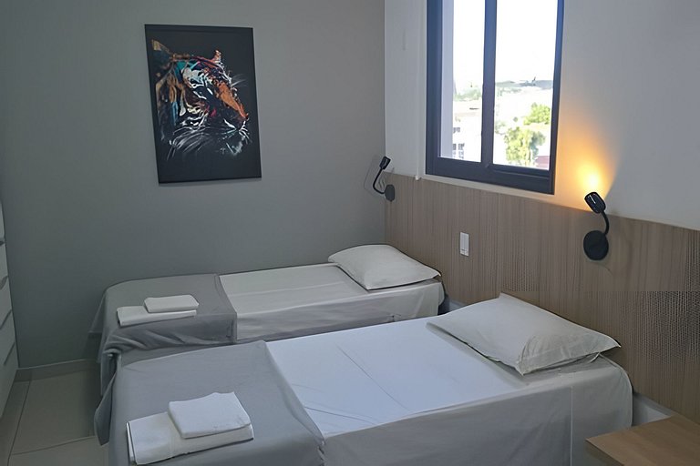 Studio ao lado da USP com piscina e academia